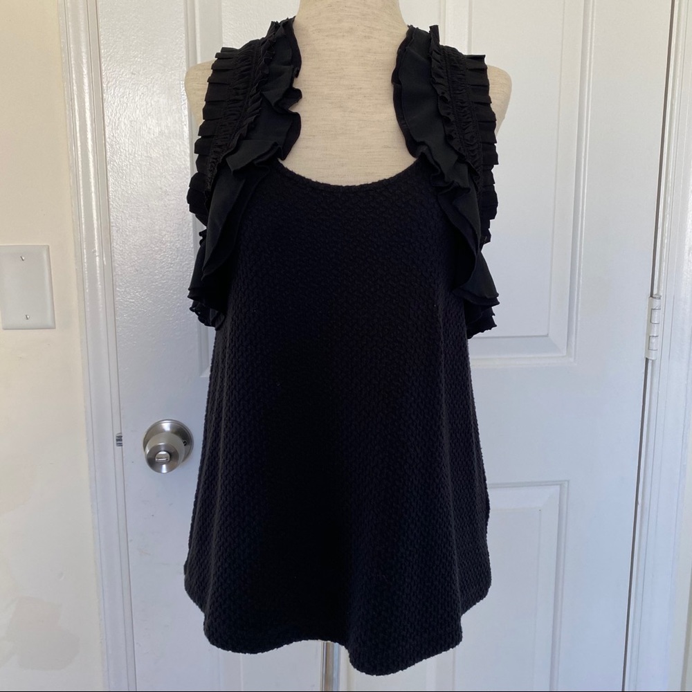 Anthropologie | black sleeveless top
